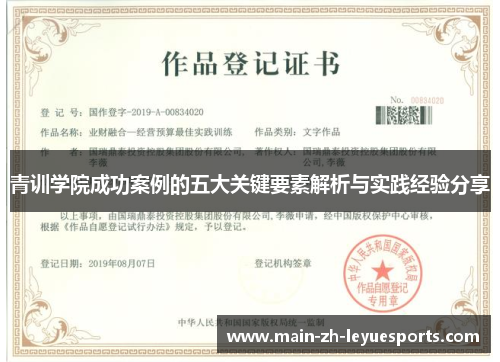 青训学院成功案例的五大关键要素解析与实践经验分享